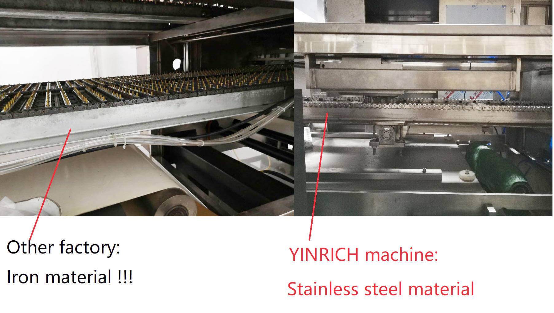 12 Tip 8 Ask for SUS304 food standard for the mold chain and frame