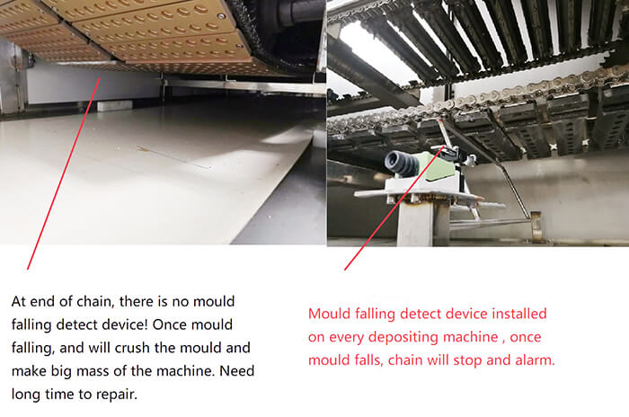 mould falling detect device