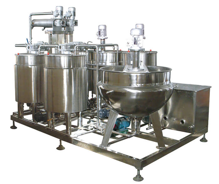 Gummy bear machine batch cooking unit