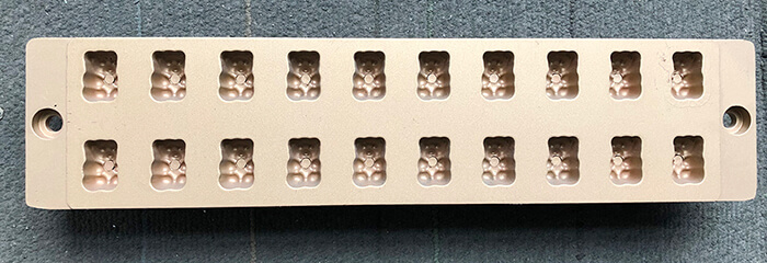 Gummy bear mold front view