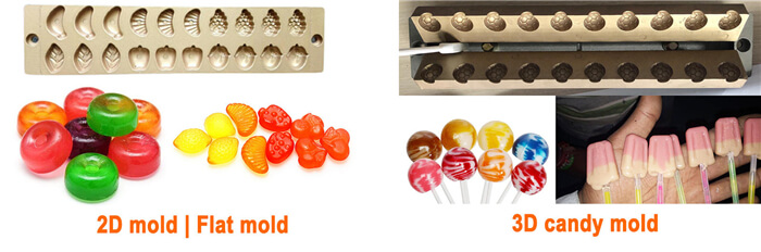 2D candy mold VS 3D candy mold